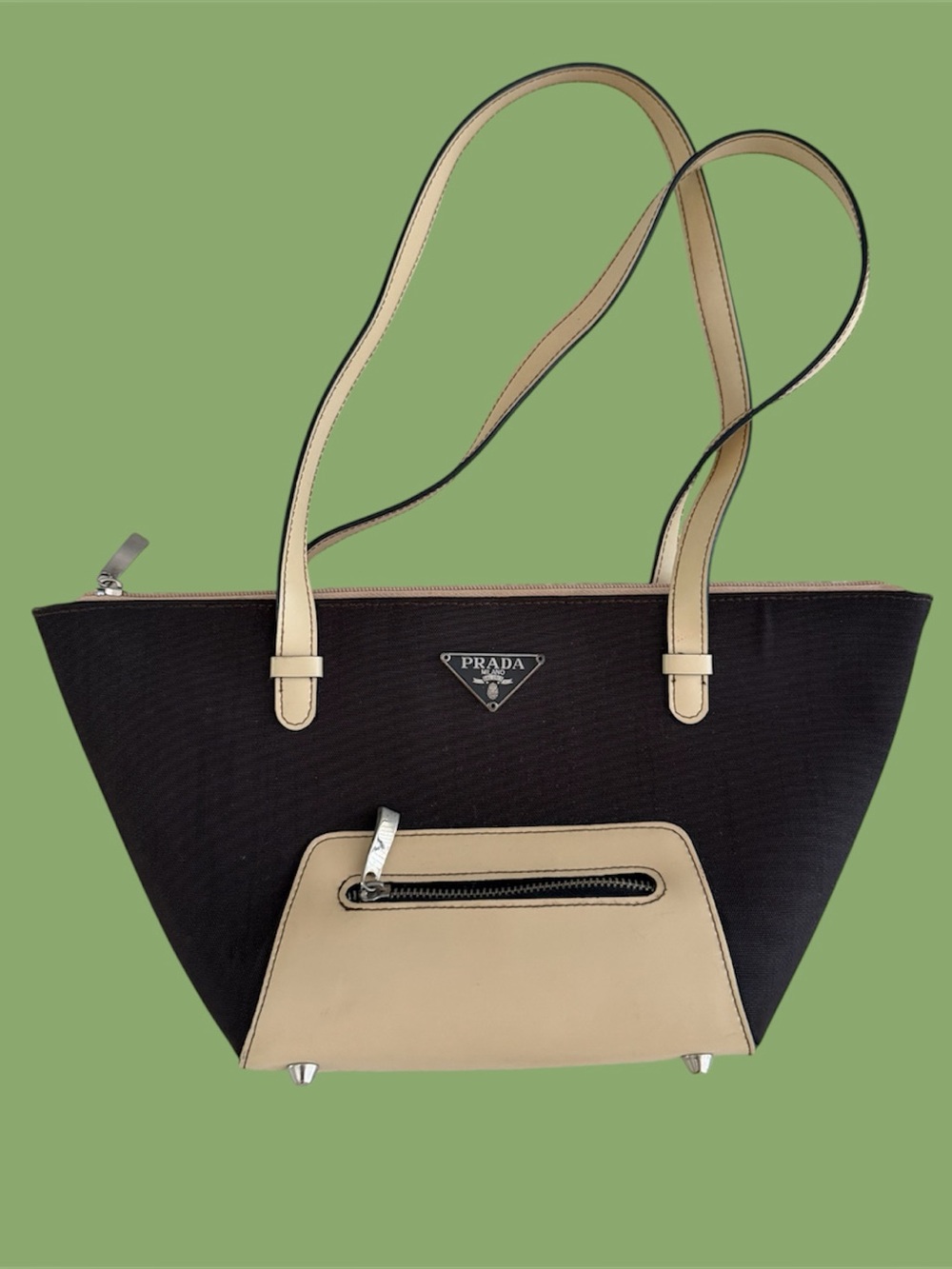 Brown & Beige Shoulder/Tote Bag